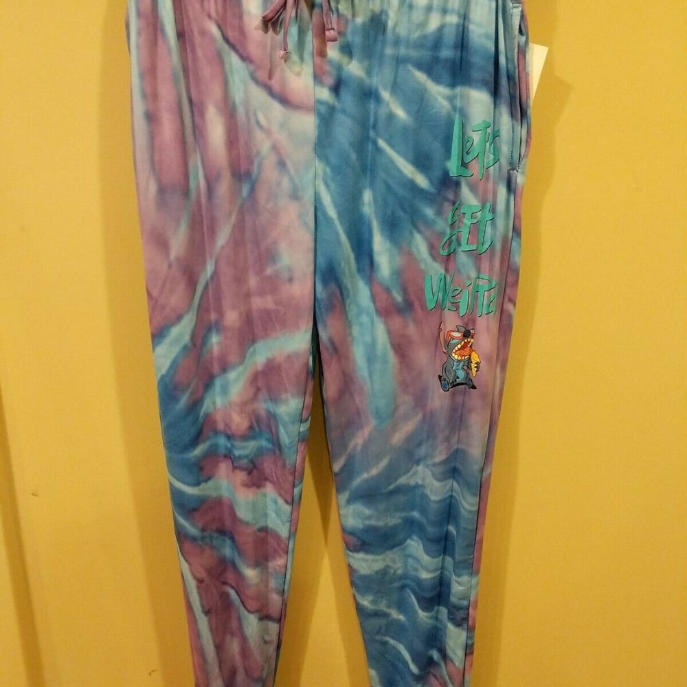 Disney Lilo And Stitch "Let's Get Weird" Lounge Pants Size L (36/38)